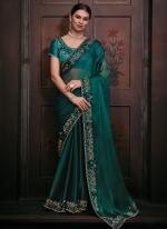 Burberry Rama Festival Wear Zircon Work Saree